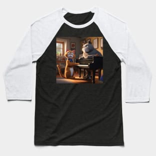 Piano Student With Their Piano Teacher Baseball T-Shirt